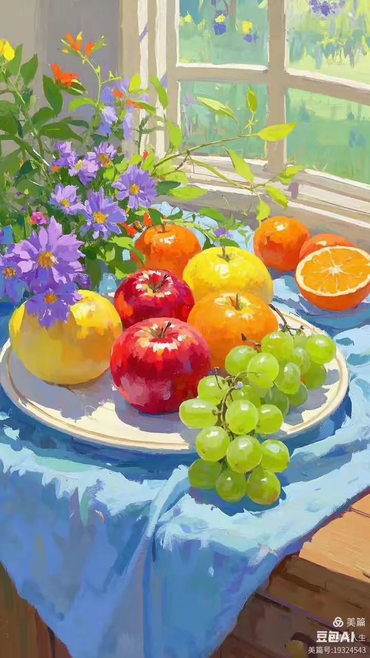 水果花卉静物al油画